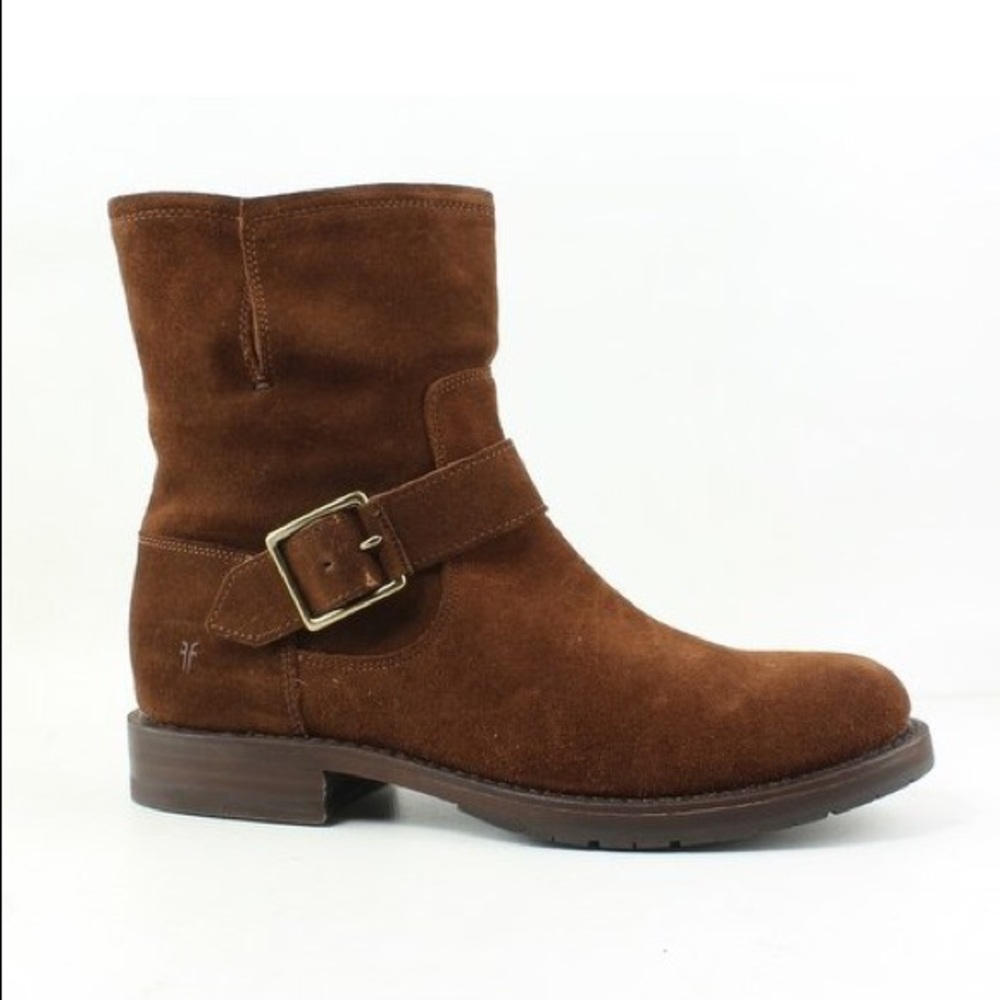 NWOT Frye Natalie Short Boots Suede Buckles 8511
